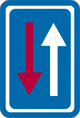 Rwandan road sign used in the Permis Provisoire theory test