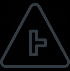 Rwandan road sign used in the Permis Provisoire theory test