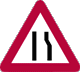 Rwandan road sign used in the Permis Provisoire theory test