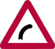 Rwandan road sign used in the Permis Provisoire theory test