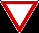 Rwandan road sign used in the Permis Provisoire theory test