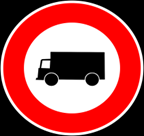 Rwandan road sign used in the Permis Provisoire theory test