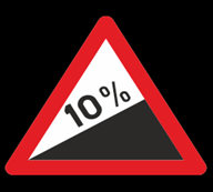 Rwandan road sign used in the Permis Provisoire theory test