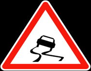 Rwandan road sign used in the Permis Provisoire theory test