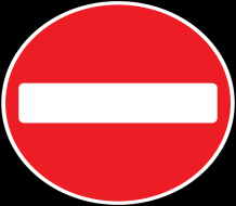 Rwandan road sign used in the Permis Provisoire theory test