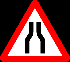 Rwandan road sign used in the Permis Provisoire theory test